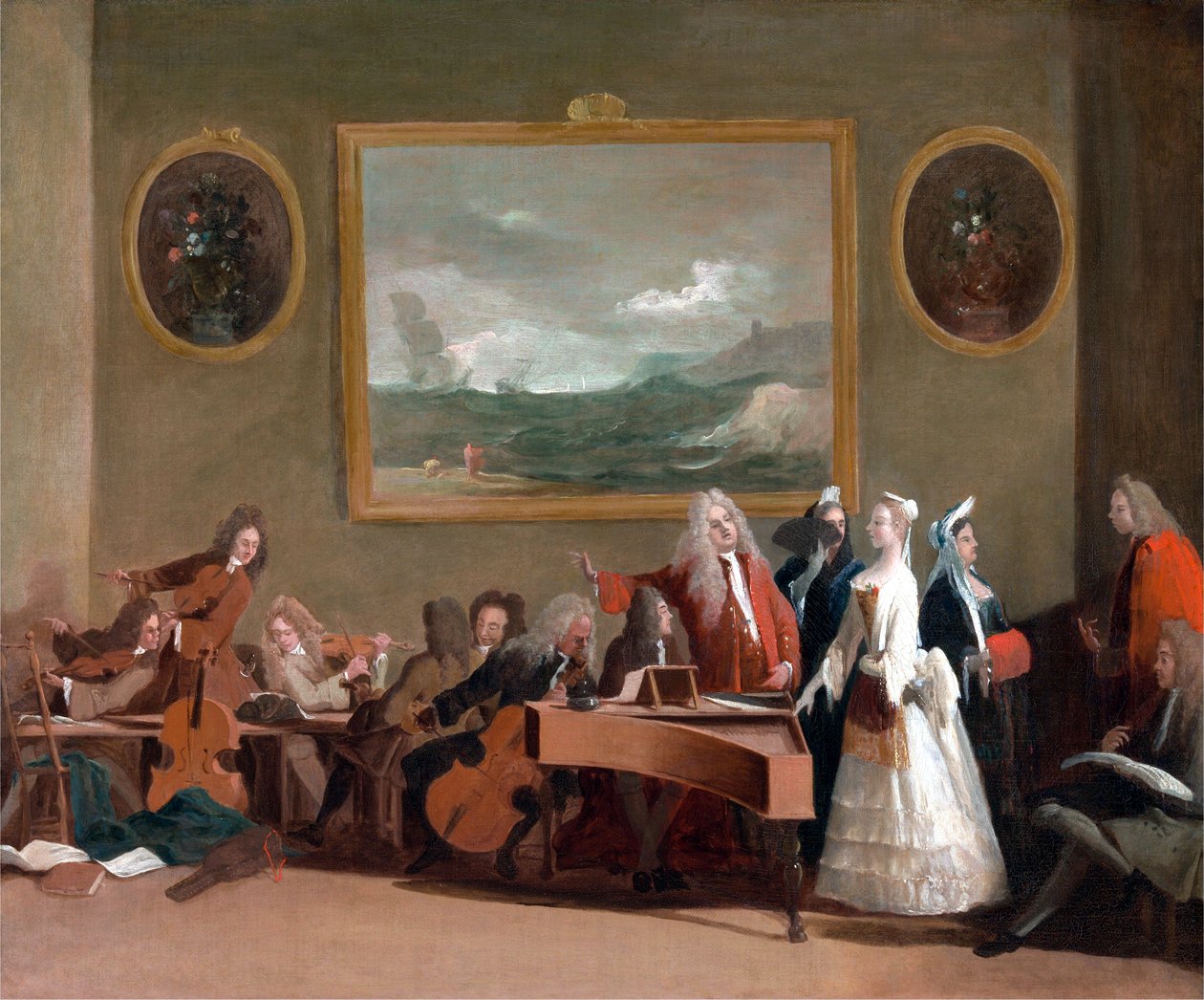 Repetitie van een opera door Marco Ricci