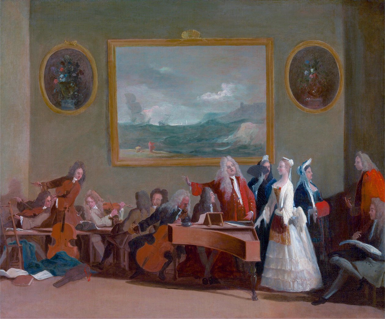 Repetitie van een opera door Marco Ricci