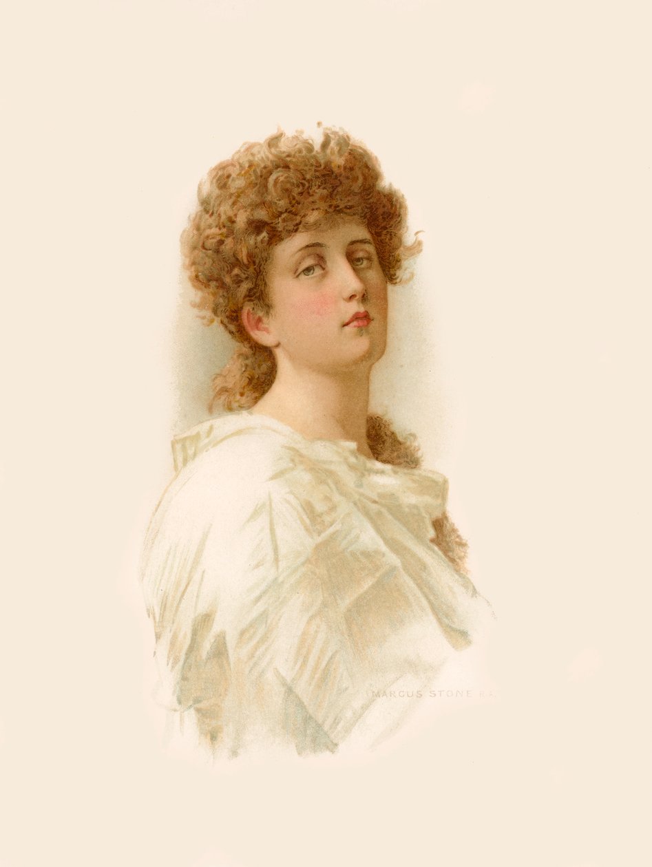 Lady Clara Vere de Vere van Tennyson door Marcus Stone