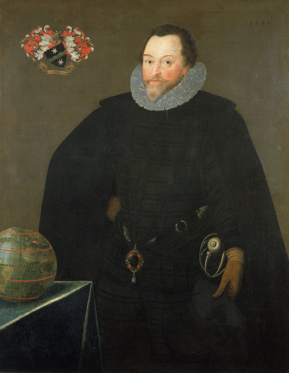 Sir Francis Drake (1540-1596) door Marcus the Younger Gheeraerts