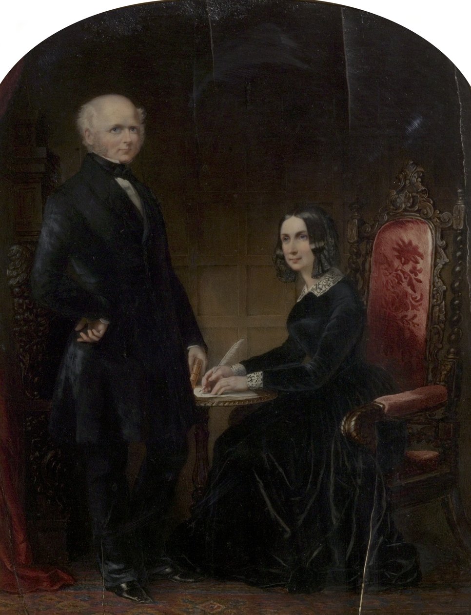 William en Mary Howitt door Margaret Gillies