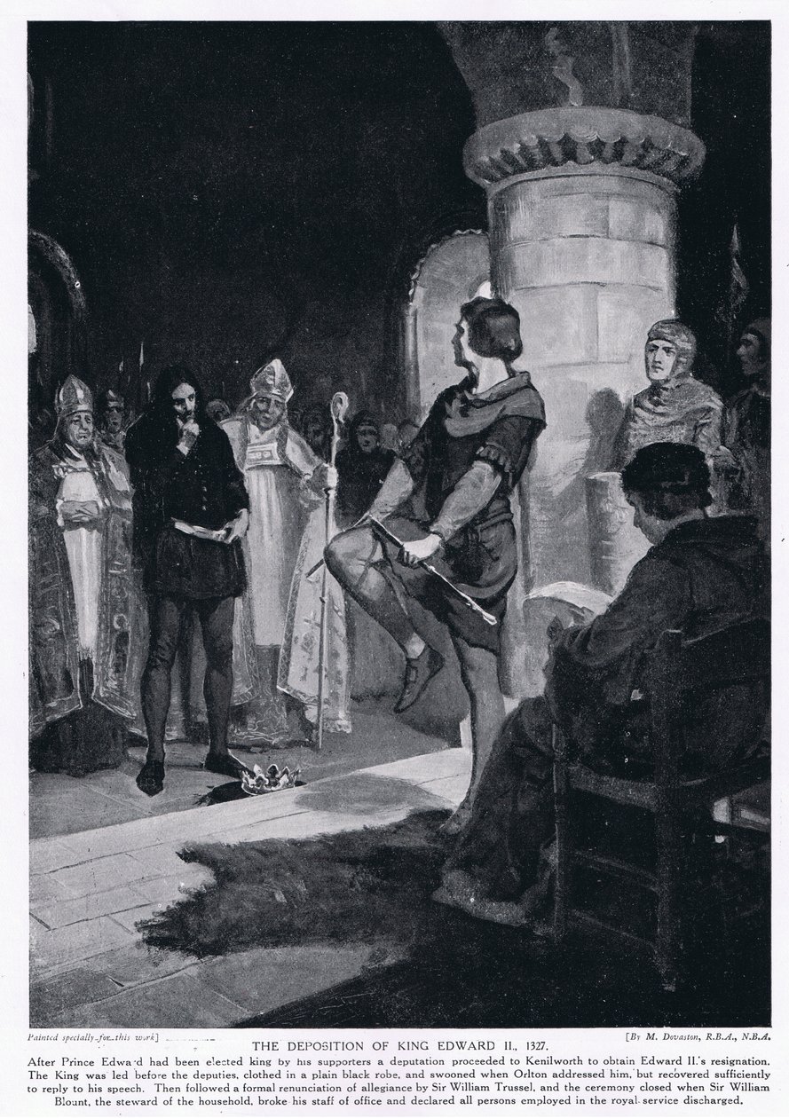 De afzetting van koning Edwrad II AD1327 door Margaret Dovaston