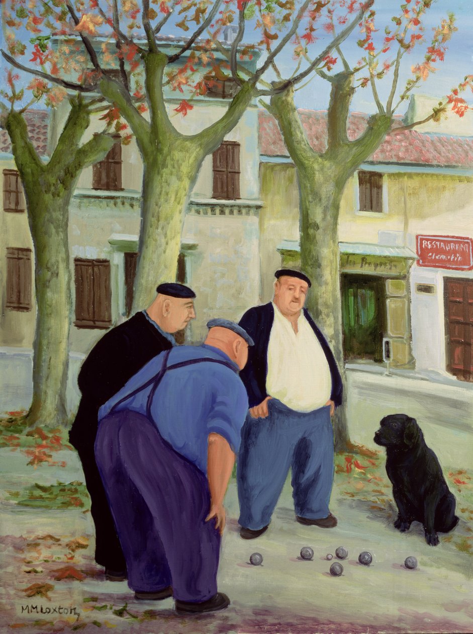 Jeu de boules spelers door Margaret Loxton