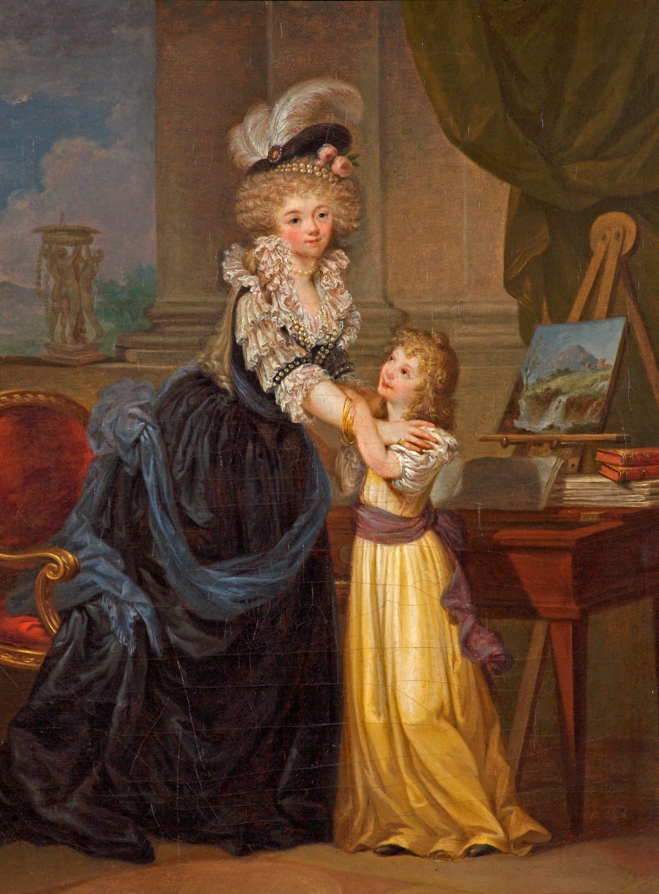 Een Jonge Dame en een Klein Meisje, c.1785 door Marguerite Gerard