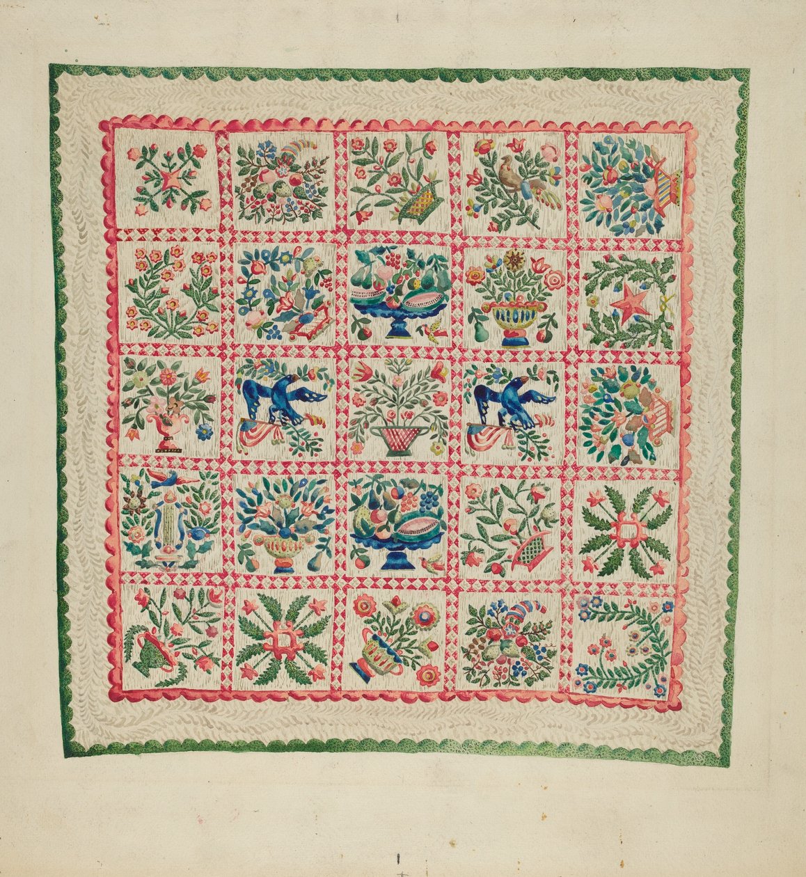 Applicatie quilt door Marian Curtis Foster