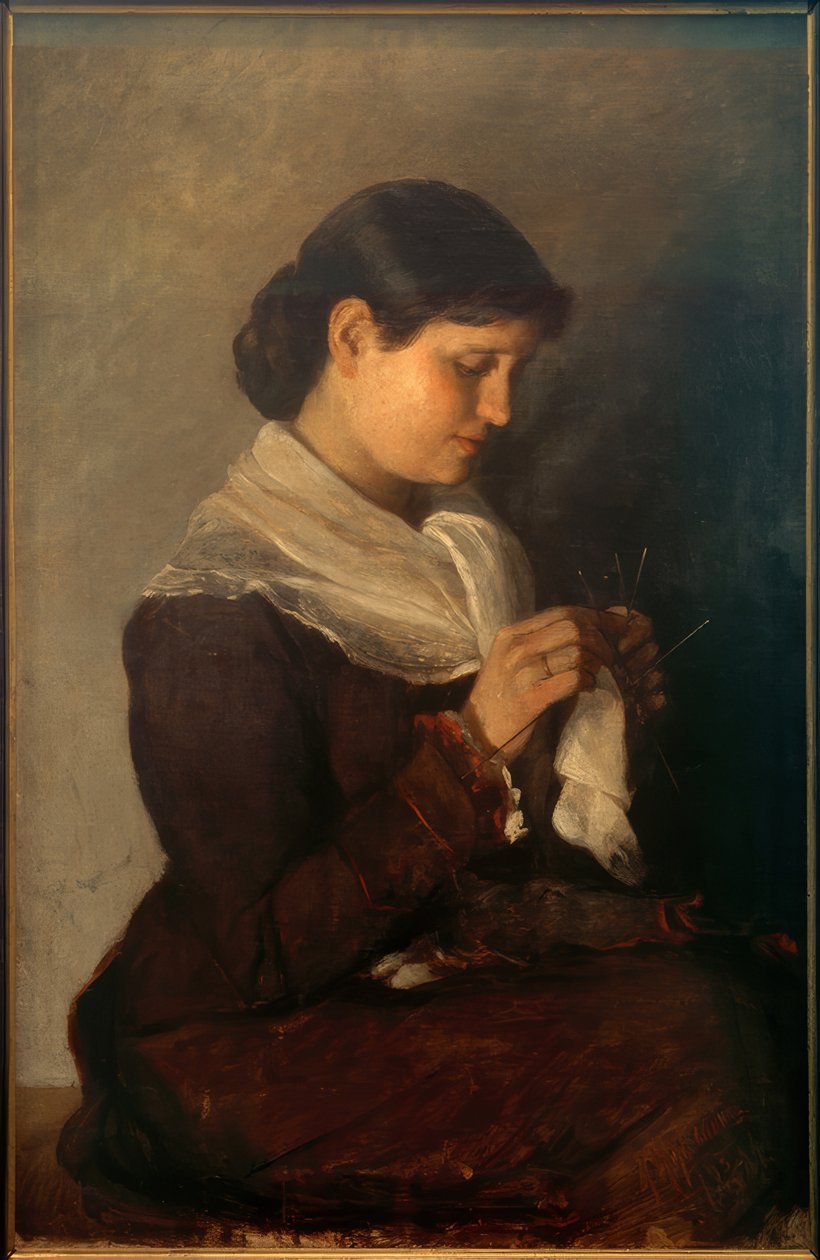 Portret Vera Repin door Marianne von Werefkin