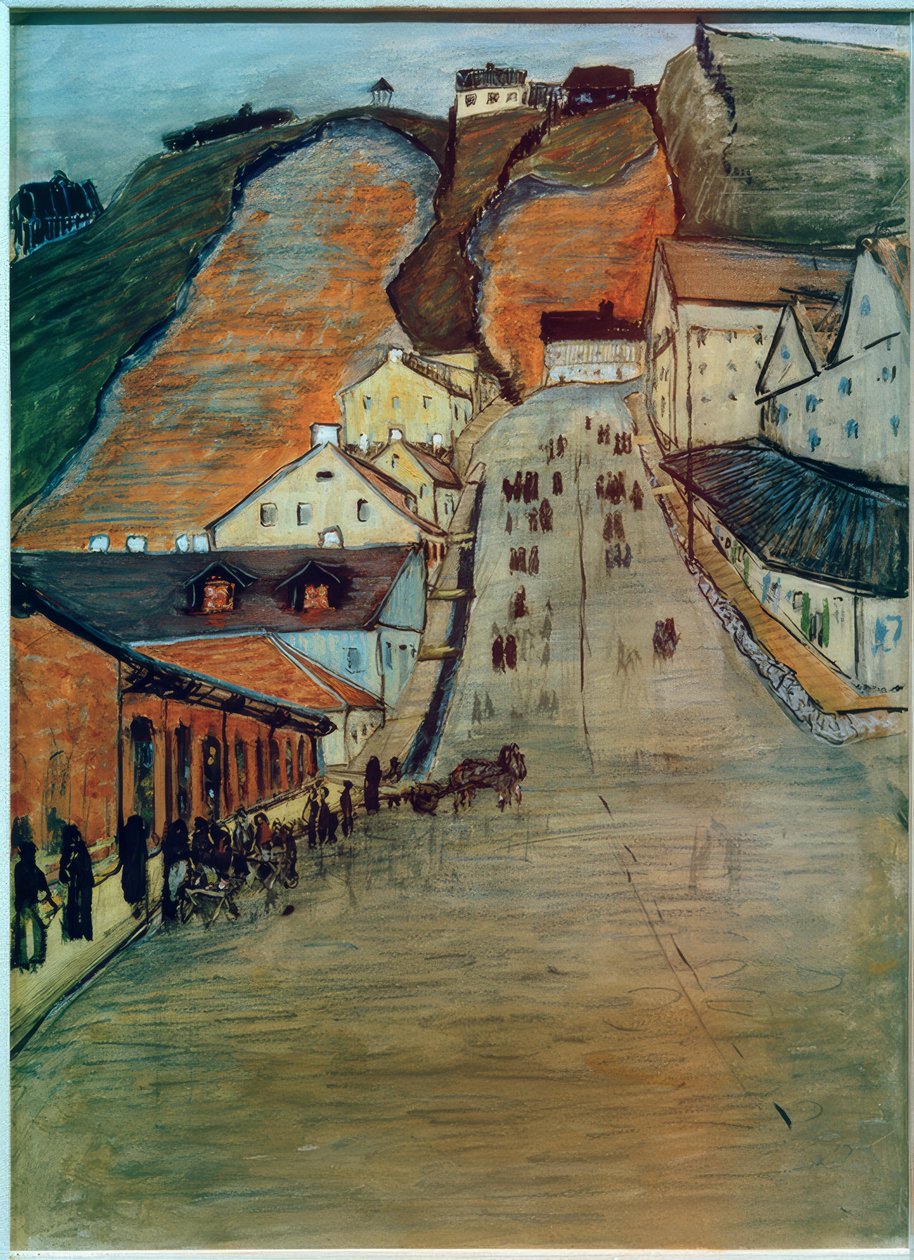 De groene berg door Marianne von Werefkin