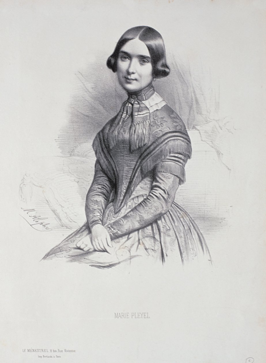Portret van Marie Pleyel (1811-75) door Marie Alexandre Alophe
