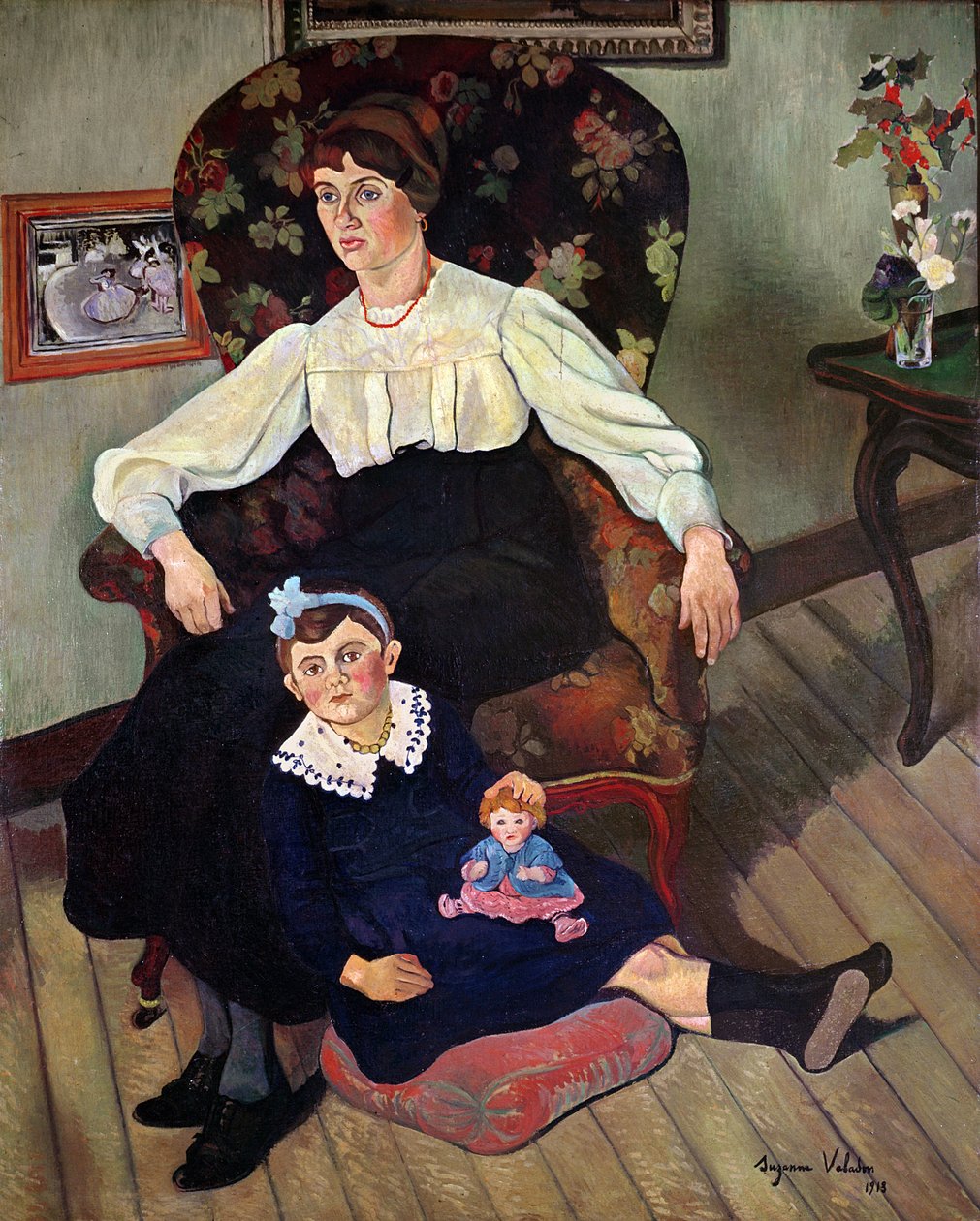 Portret van Marie Coca en haar dochter, 1913 door Marie Clementine (Suzanne) Valadon