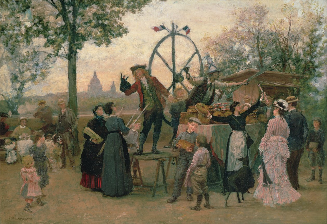 De straatspelers door Marie Francois Firmin Girard