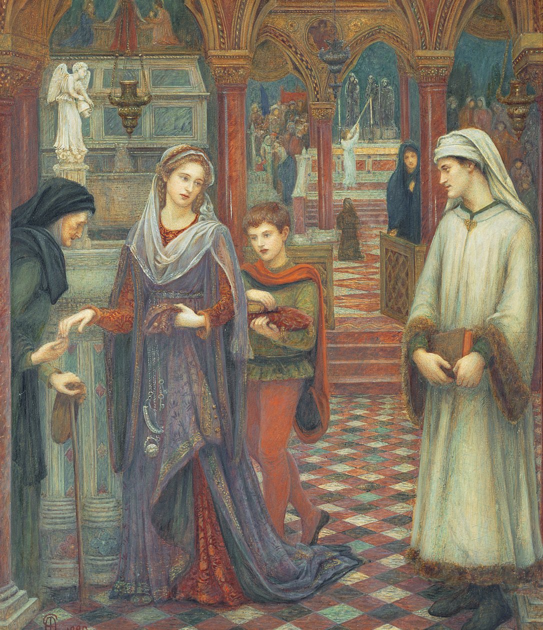 Dante en Beatrice, 1880 door Marie Spartali Stillman