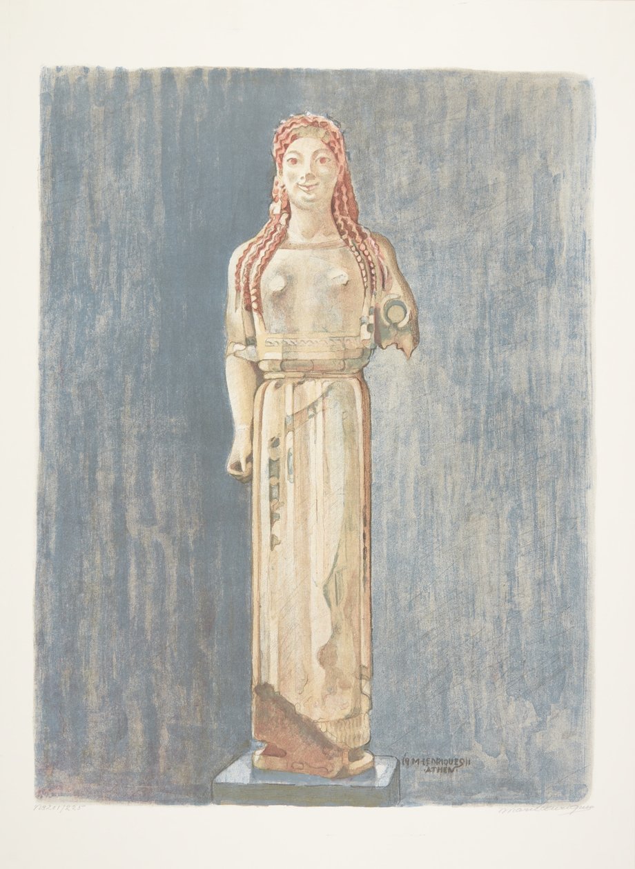 Archaïsche Griekse Kore (Athene) door Marie Henriques