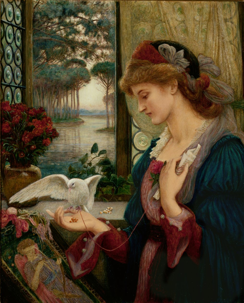 Liefdesbode door Marie Spartali Stillman