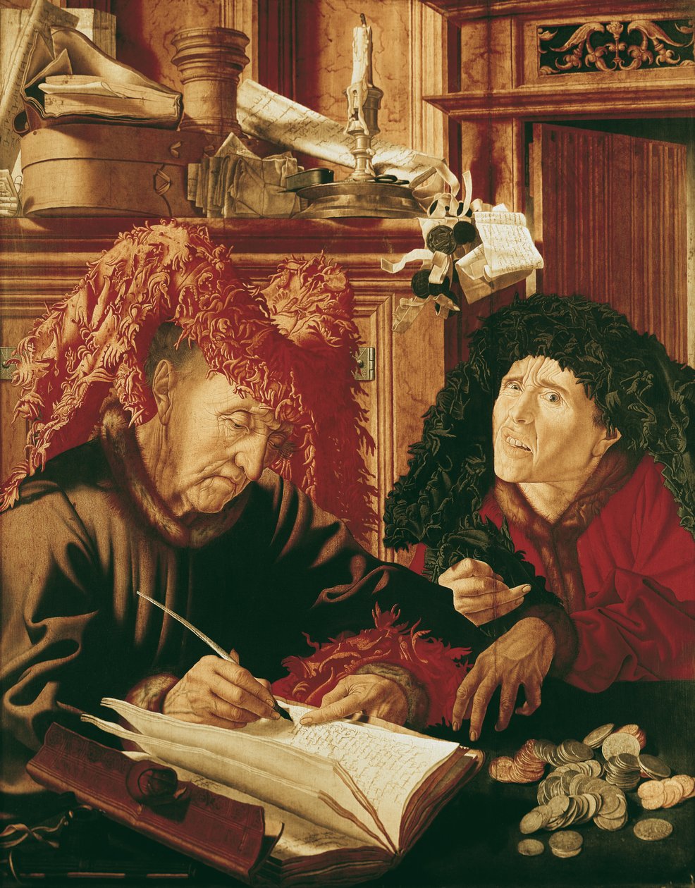 Twee Belastinginners, c.1540 door Marinus van Roejmerswaelen