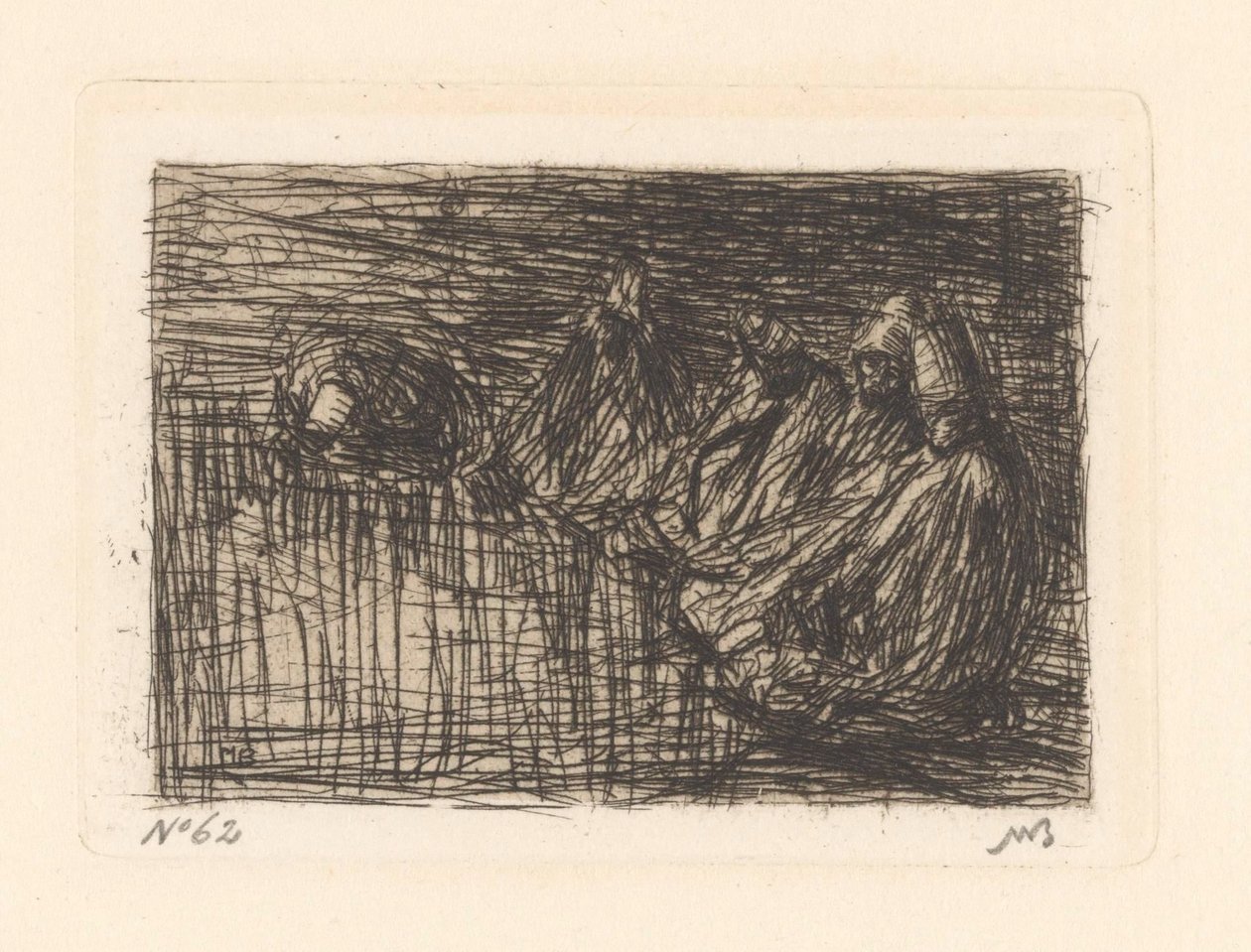 Derwisjen door Marius Bauer (signed by artist)