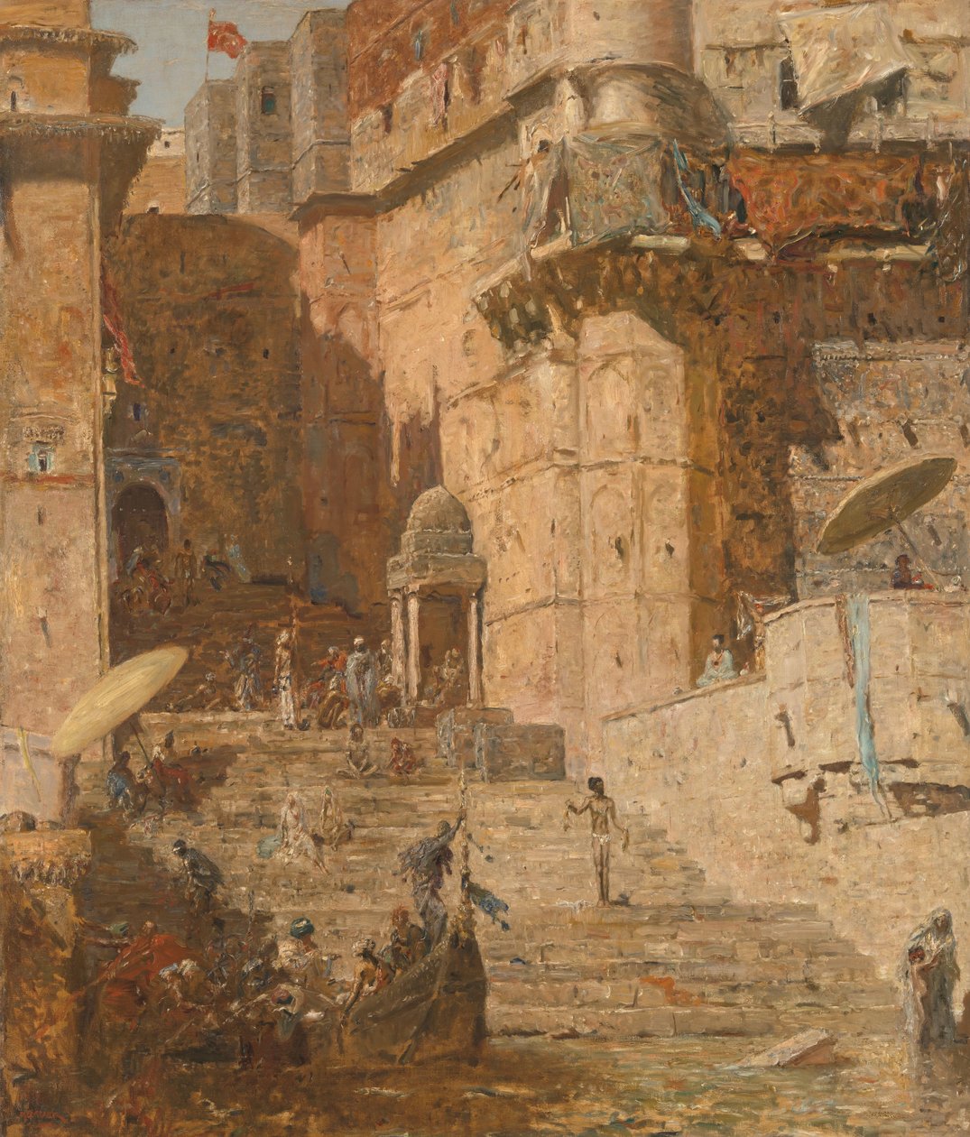 Benares, 1913 door Marius Bauer