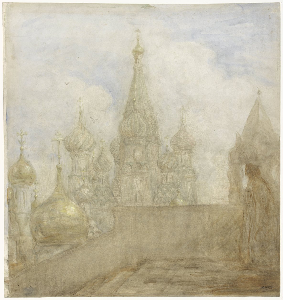 De St. Basiliuskathedraal te Moskou door Marius Bauer