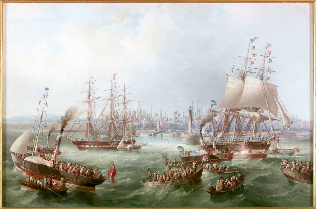 Opening van de Zuidelijke Uitlaat, Sunderland Docks, 1856 door Mark Thompson
