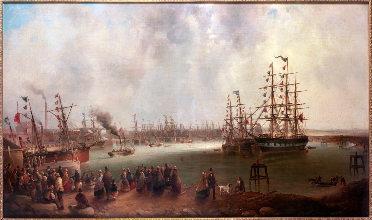 De opening van Tyne Dock, 1859 door Mark Thompson