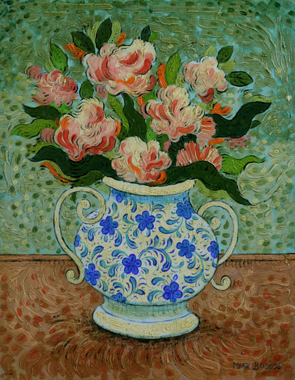 Happy Cluster, 2022 (olieverf op paneel) door Mark Briscoe