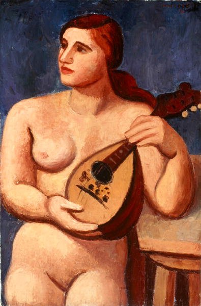 Naakt met Mandoline door Mark Gertler