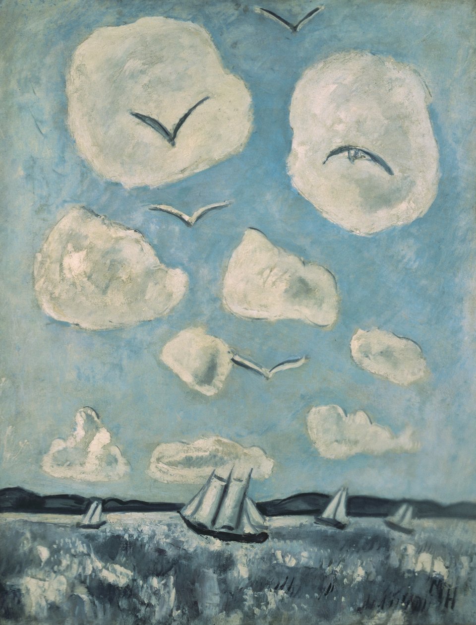 Vogels van de Bagaduce door Marsden Hartley