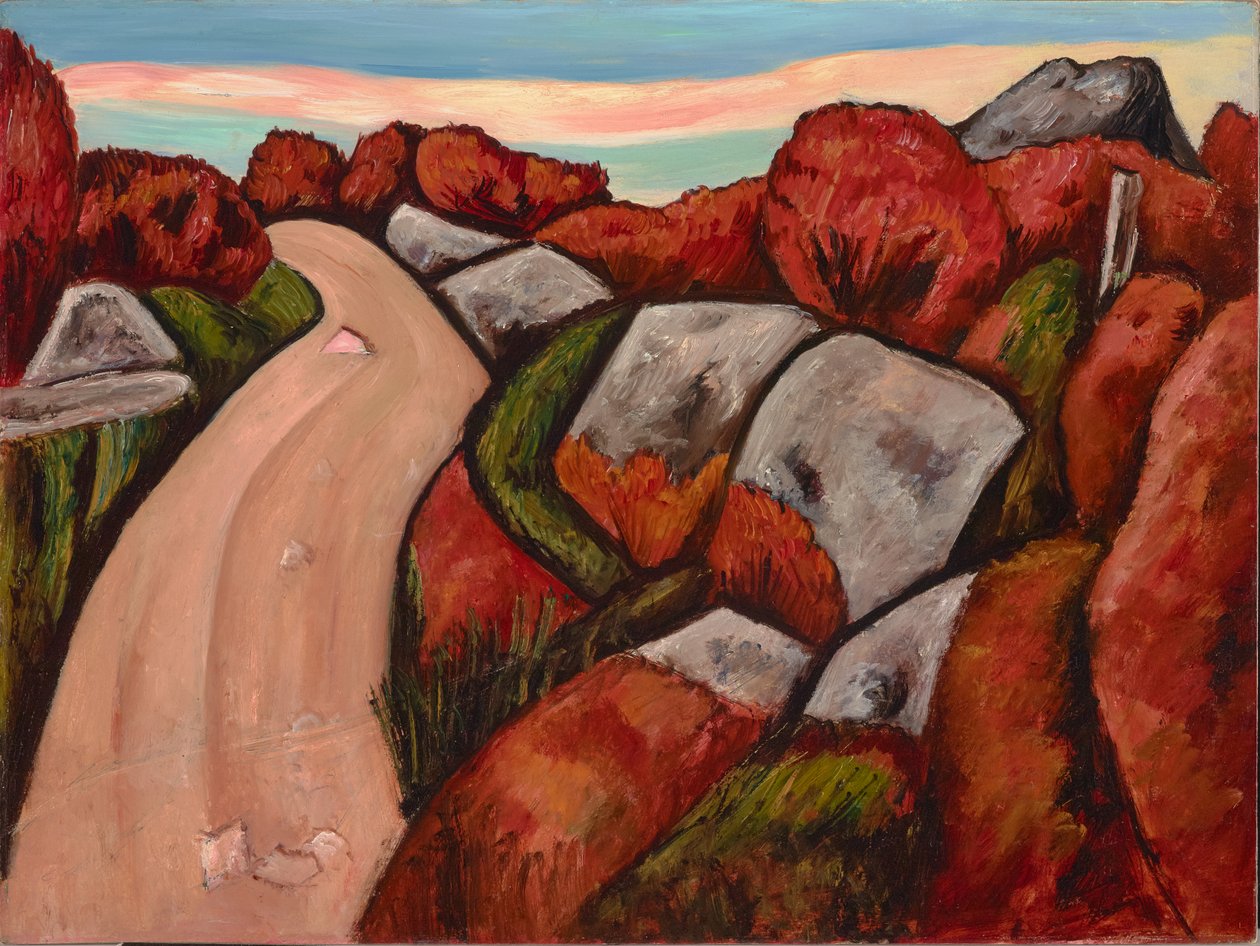 Blauwe bessen snelweg, Dogtown, 1931 door Marsden Hartley