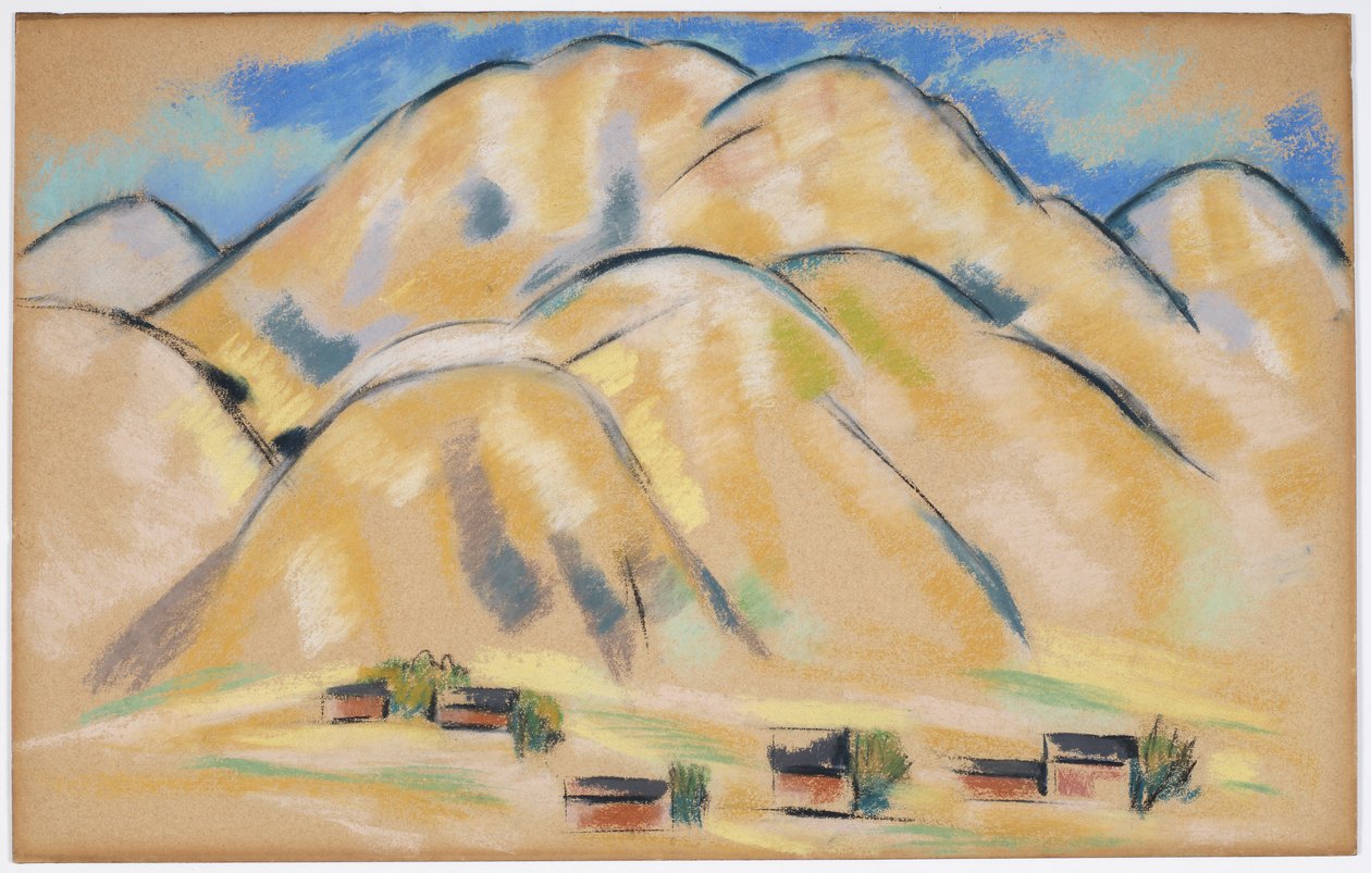 Heuvels van New Mexico door Marsden Hartley