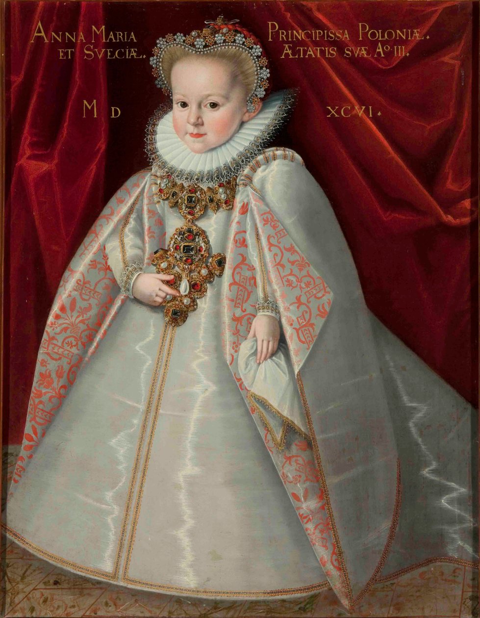 Portret van Anna Maria Vasa (1593-1600), dochter van koning Sigismund III van Polen door Martin Kober