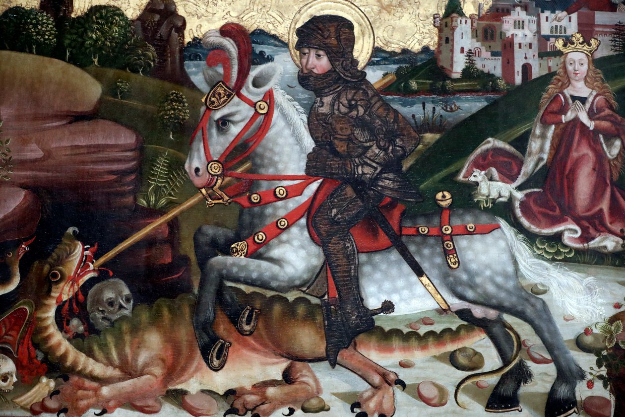 Sint Joris doodt de draak door Martin Schongauer