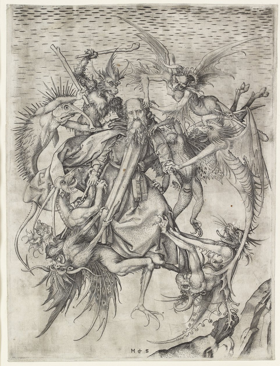 De Beproevingen van St. Antonius door Martin Schongauer
