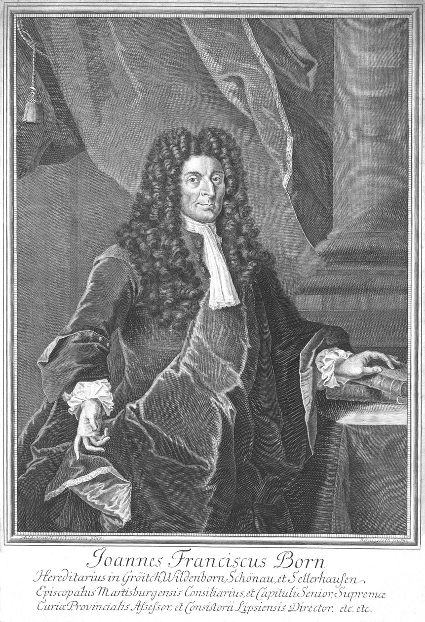 Joannes Franciscus Born, begin 18e eeuw door Martin Bernigeroth