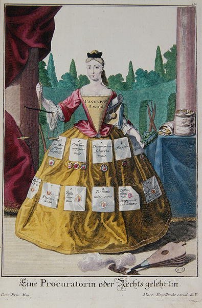 Een Vrouwelijke Aanklager, c.1735 door Martin Engelbrecht