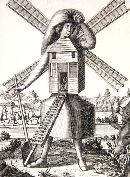 Het Kostuum van de Molenaar (gravure) door Martin Engelbrecht