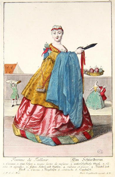 De Vrouw van de Kleermaker, c.1735 door Martin Engelbrecht