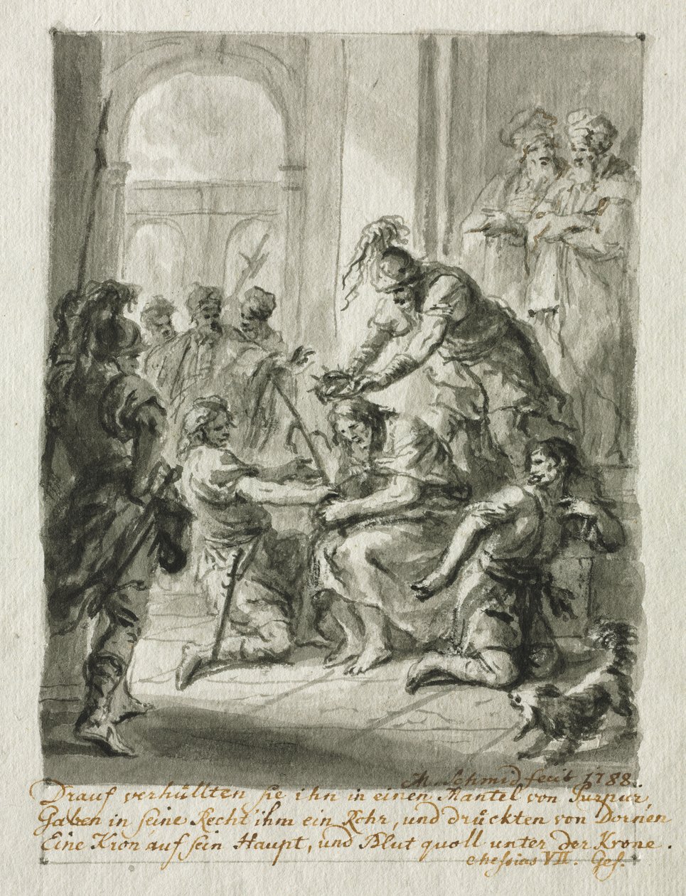 Christus gekroond met doornen, 1788 door Martin Johann Schmidt