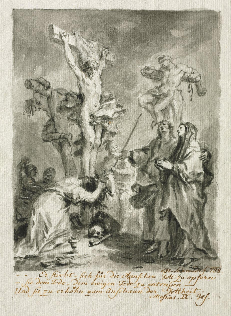 De Kruisiging, 1788 door Martin Johann Schmidt