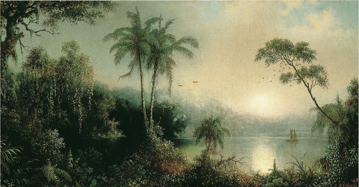 Zonsopgang in Nicaragua door Martin Johnson Heade