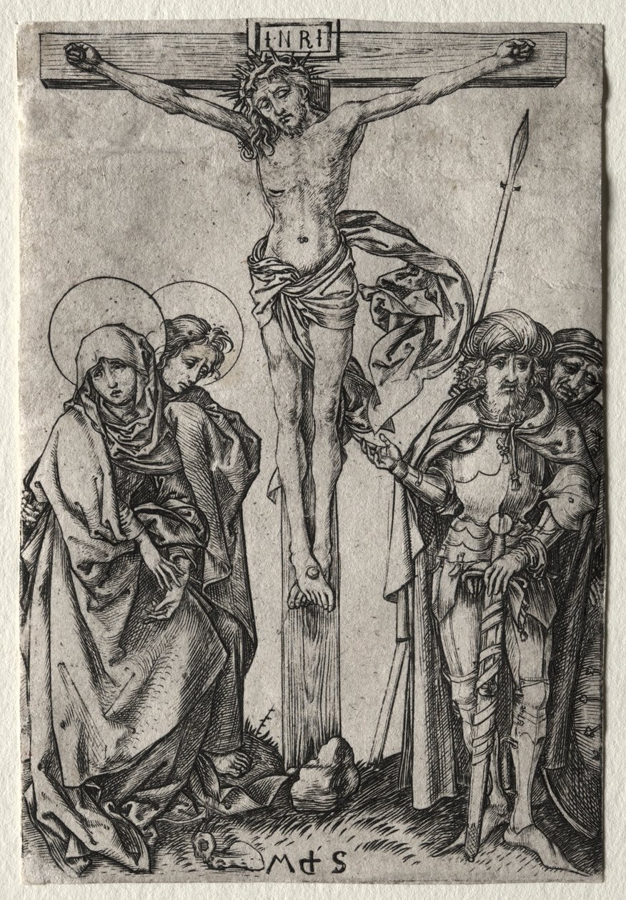Christus aan het kruis door Martin Schongauer
