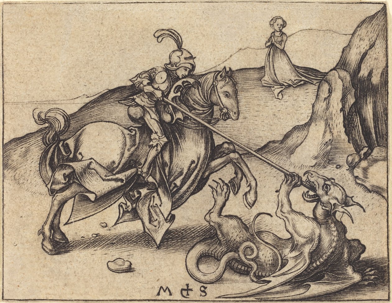 Sint Joris door Martin Schongauer