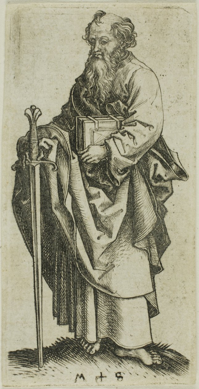 Paulus, van Apostelen door Martin Schongauer