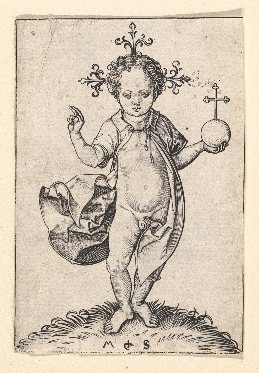 Het Christuskind met een bol door Martin Schongauer