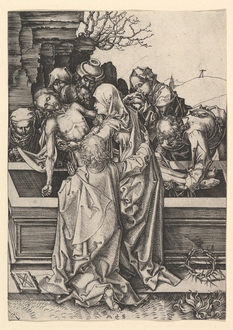 De graflegging van Christus door Martin Schongauer