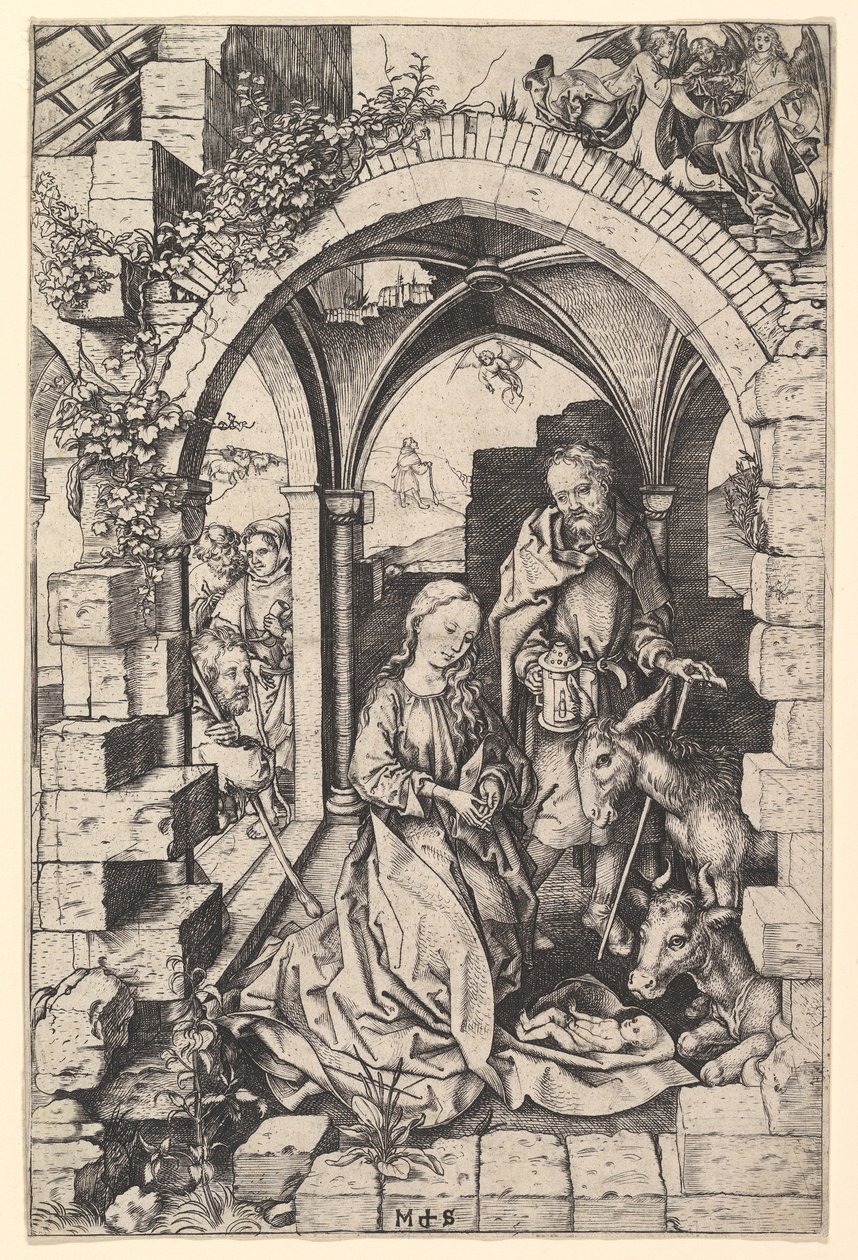 De Geboorte door Martin Schongauer