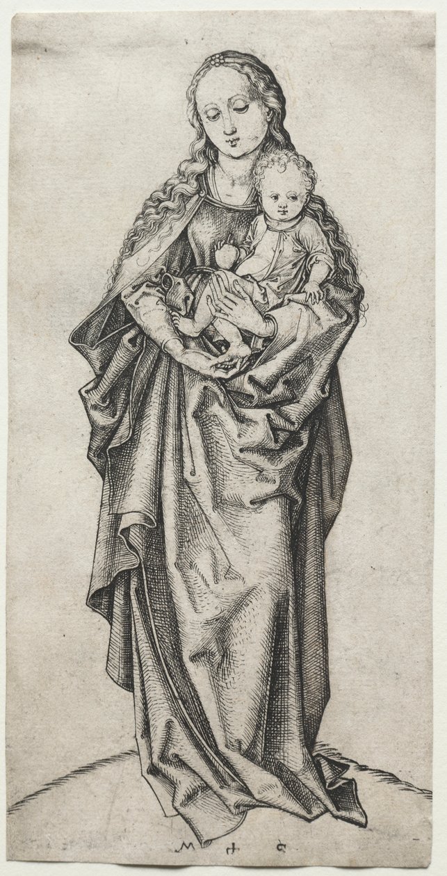 Maagd en kind door Martin Schongauer