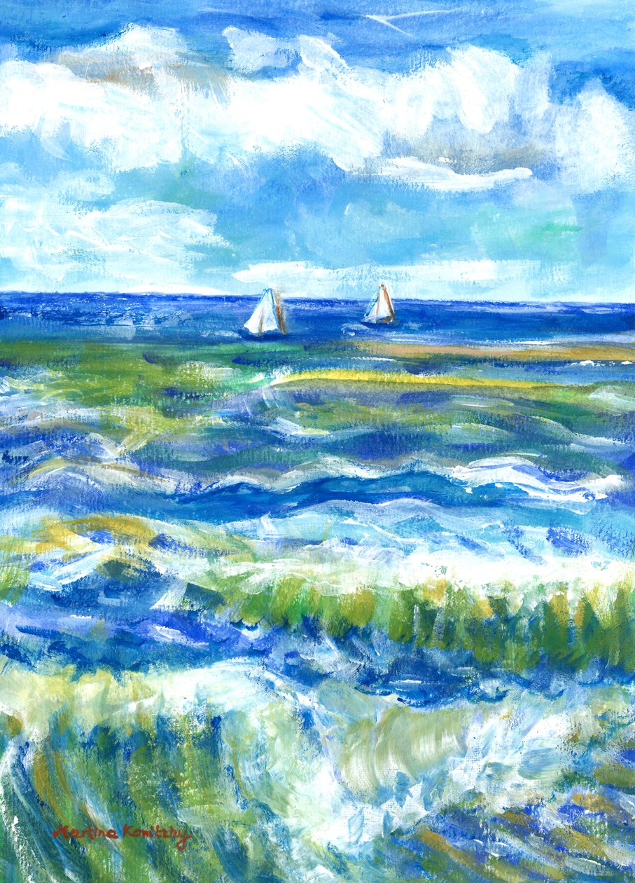 Saintes-Maries-de-la-Mer (Hommage aan Vincent van Gogh) door Martina Konitzky