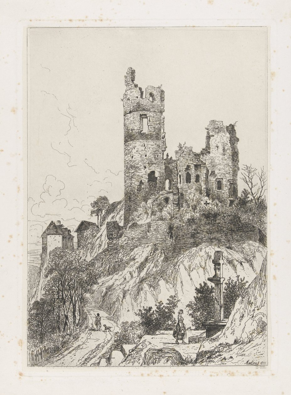 Toren van Kasteel Falkenstein door Martinus Antonius Kuytenbrouwer jr.