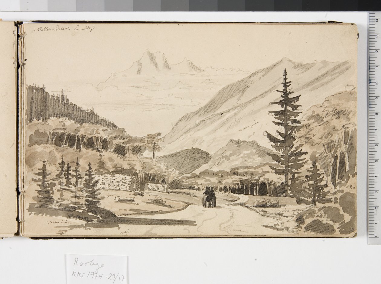 Alpenlandschap door Martinus Rørbye
