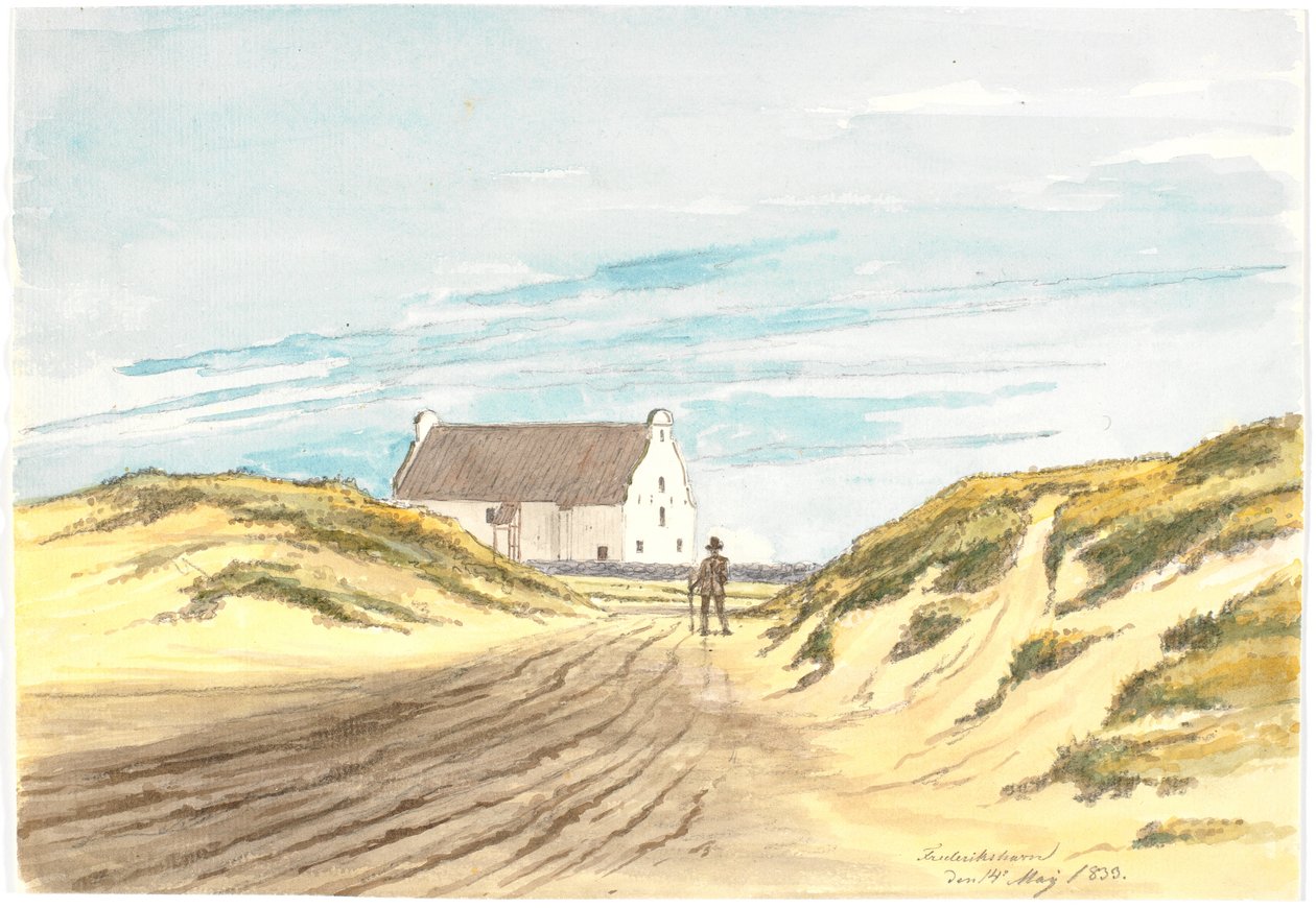 Oude kerk van Frederikshavn door Martinus Rørbye