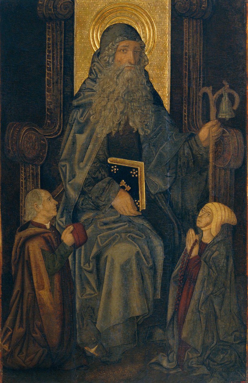 Sint Antonius de Abt en donateurs door Martín Bernat